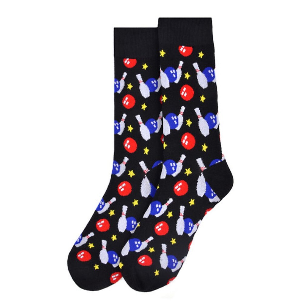 Men's Bowling Ball / Bowling / Strike Crew Socks - NWT